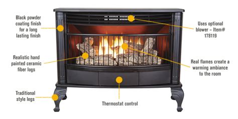 procom qd250t vent free dual fuel gas stove 25000 btu